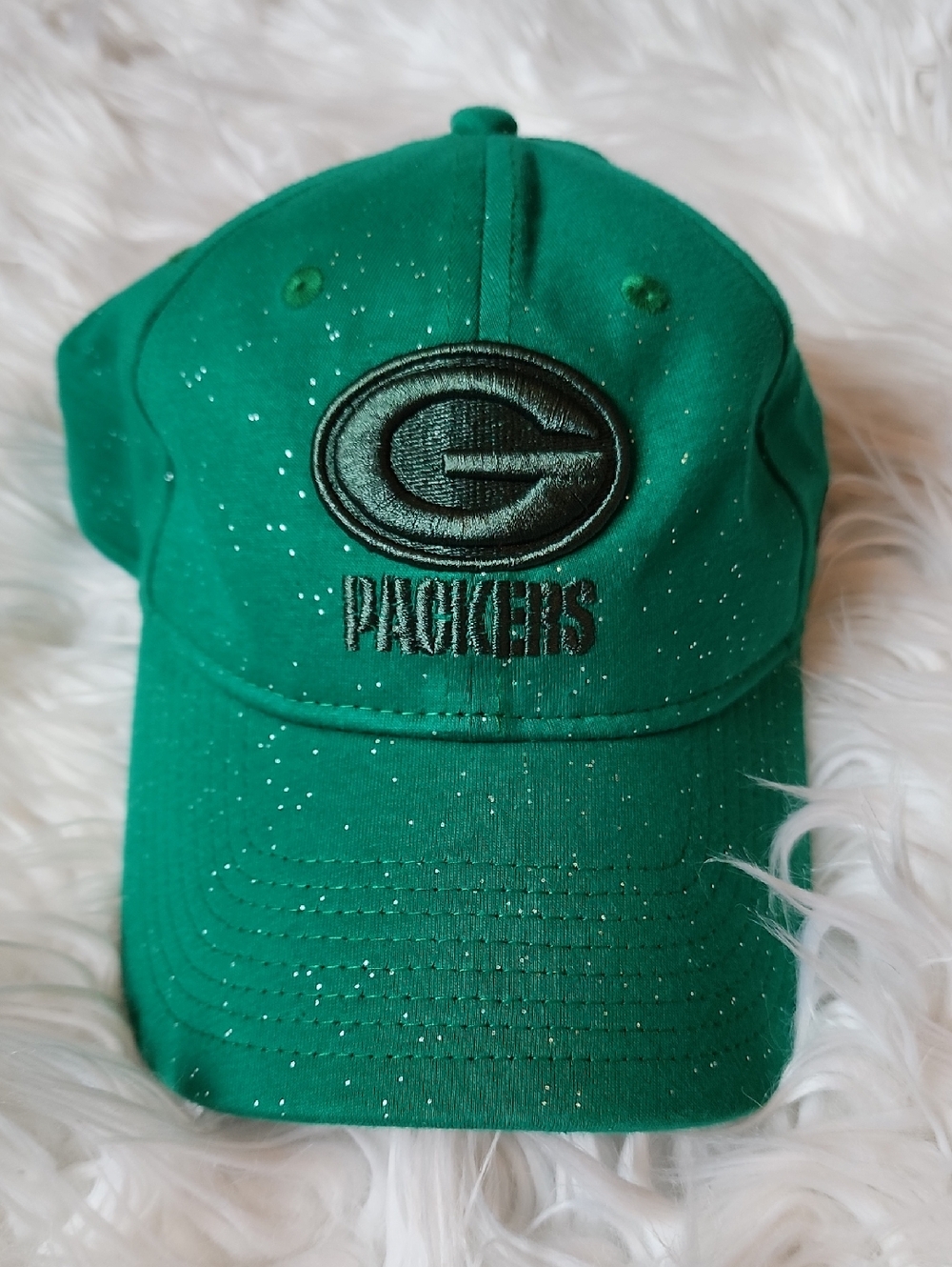 New Era Green Packers Glitter Baseball Cap